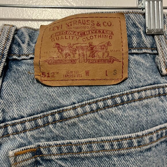 Vintage 90s Levi 512 jeans, light wash, tapered leg -- size 9S - Picture 2 of 5